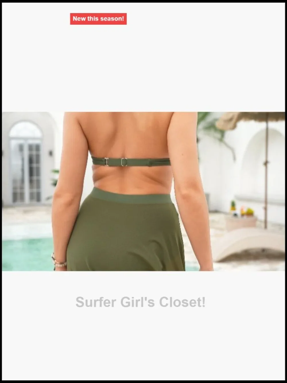 Two Piece High Waisted Bikini with Skirt Tummy Control Halter Swimsuit